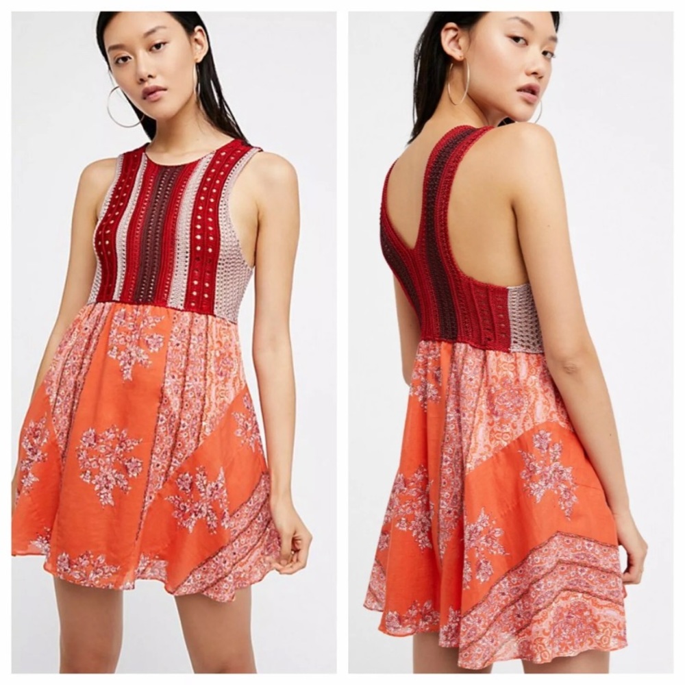 Free People Katie’s Crochet Mini dress